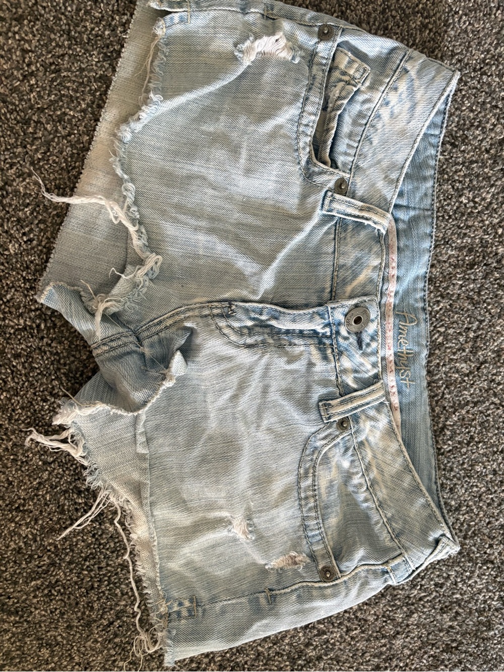 Amethyst Jeans Light Blue Distressed Cutoff Shorts